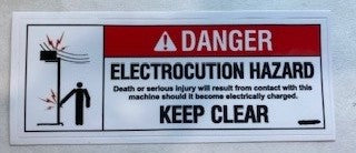 Danger Electrocution Hazard Decal