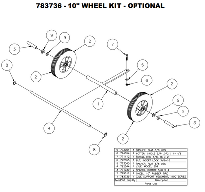 Sumner 771112 SCREW, HHC 3/8-16 X 2