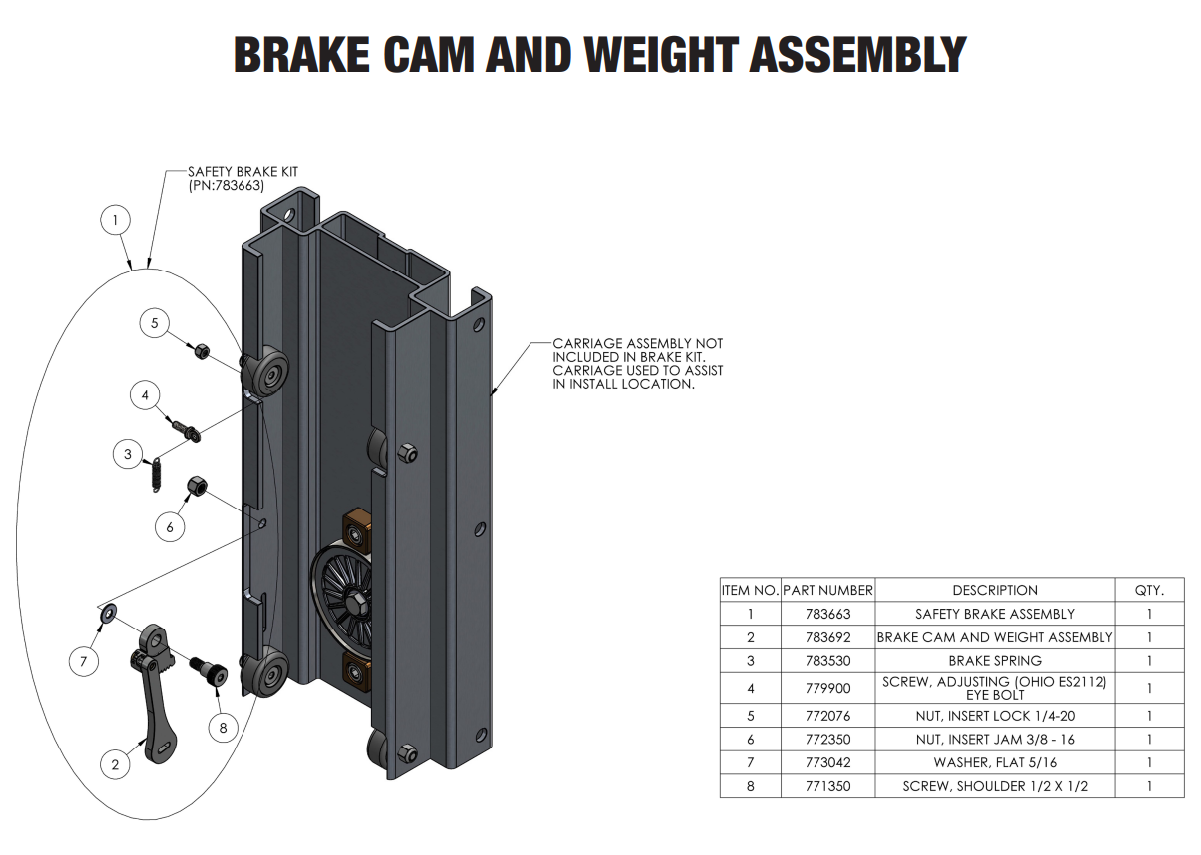 Sumner 783663 BRAKE KIT, 2100 SERIES