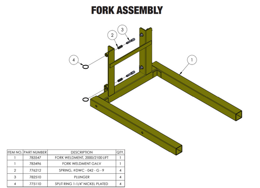 Sumner 783547 FORK WELDMENT