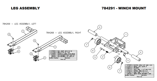 Sumner 784253 LEG WELDMENT, LEFT 2200 LIFT