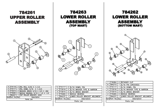 Sumner 784207 TOP ROLLER BRACKET, 2200